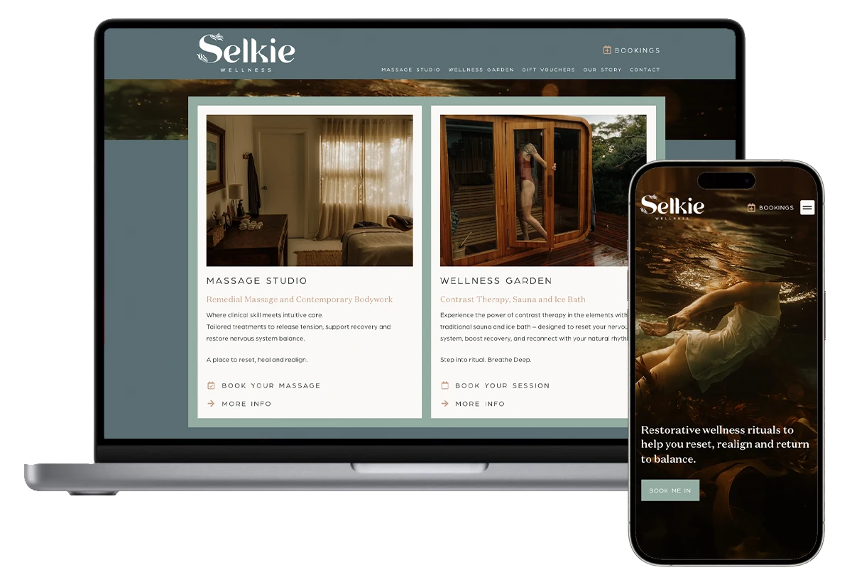 selkie wellness bicheno website design
